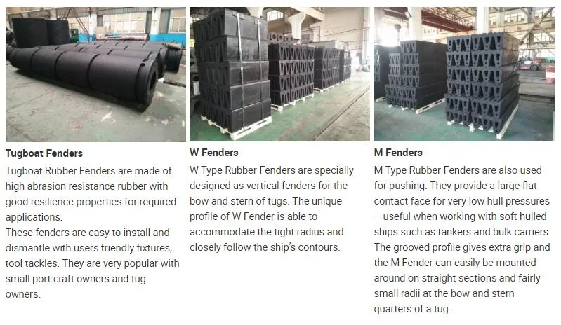 Tug Boat Rubber Fender, Marine Hollow Cylindrical Rubber Boat Fenders for Tug Boat