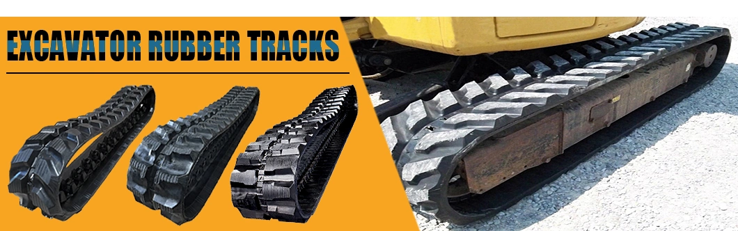 7" Width Rubber Track H180X72X37 for Hitachi Zx8-2 Mini Excavators