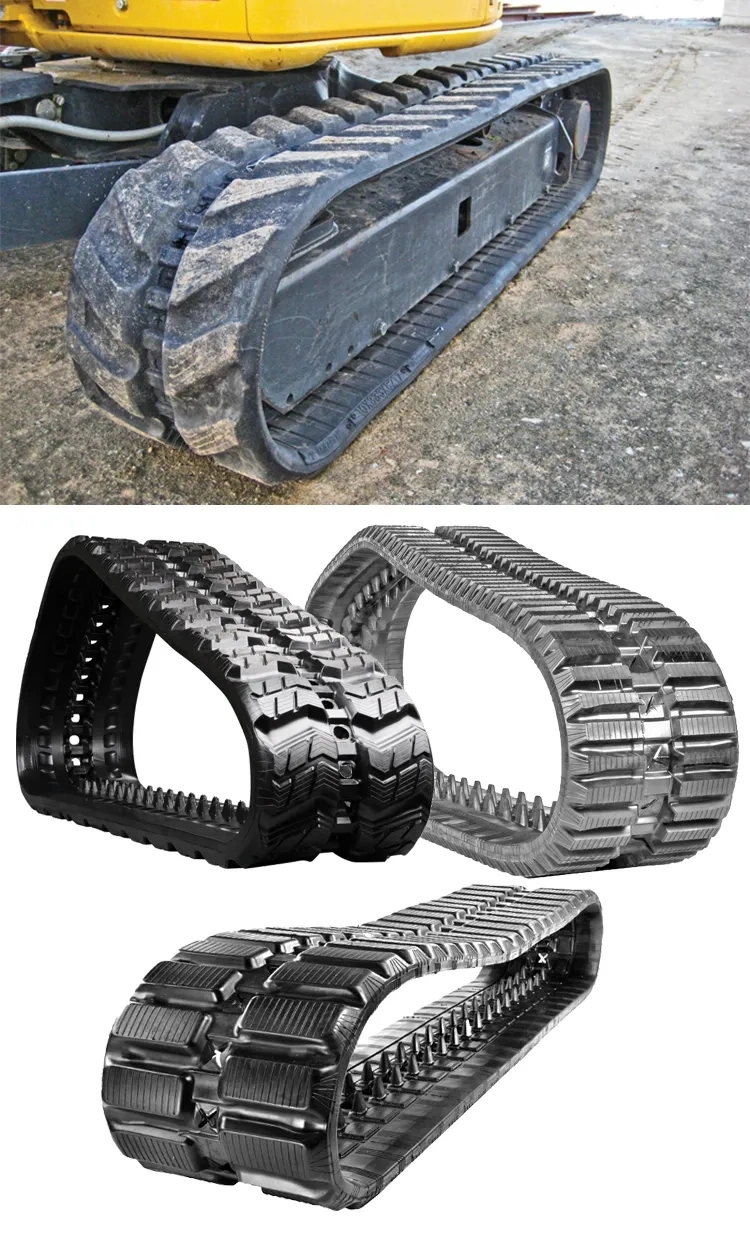 Skid Steer Loader Cheap Rubber Tracks Drive Systems Mini Excavator Undercarriage Parts Rubber Track 400X72.5X74 300*52.5*80 Dh55/Dh130/Dh180/Dh220/PC200/Ex200/R